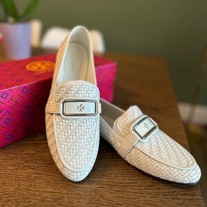 NWT! NEW! Tory Burch Georgia Loafers - Intrecciato Goat Leather Braided Accents